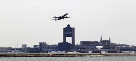 Winthrop, MA--529/2014--Plane take-offs from Logan Airport are viewed from Deer Island. Scenes in Winthrop are photographed, on Thursday, May 29, 2014. Photos by Pat Greenhouse/Globe Staff Topic: 060814location Reporter: XXX

